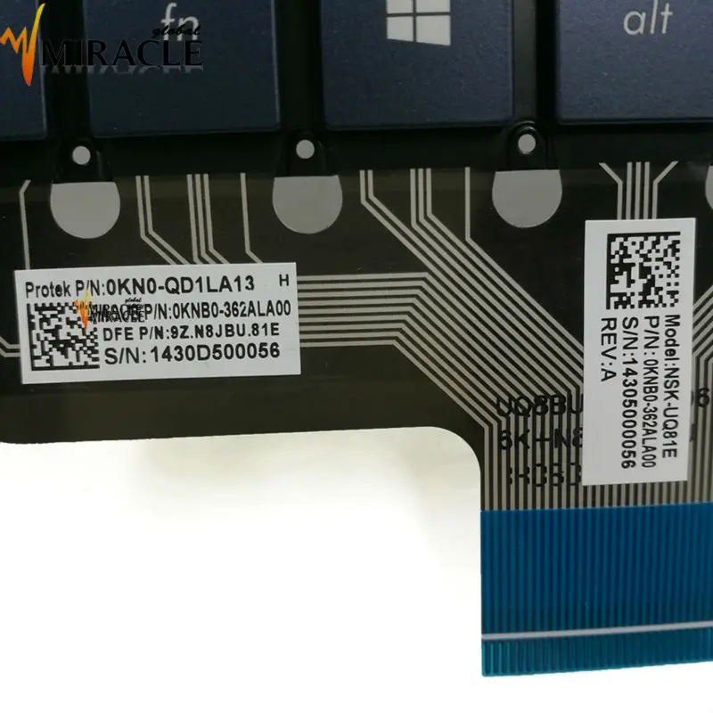 Клавиатура для ноутбука ASUS UX301L UX301LA UX301 LA Latin темно-синий без рамки Оригинал