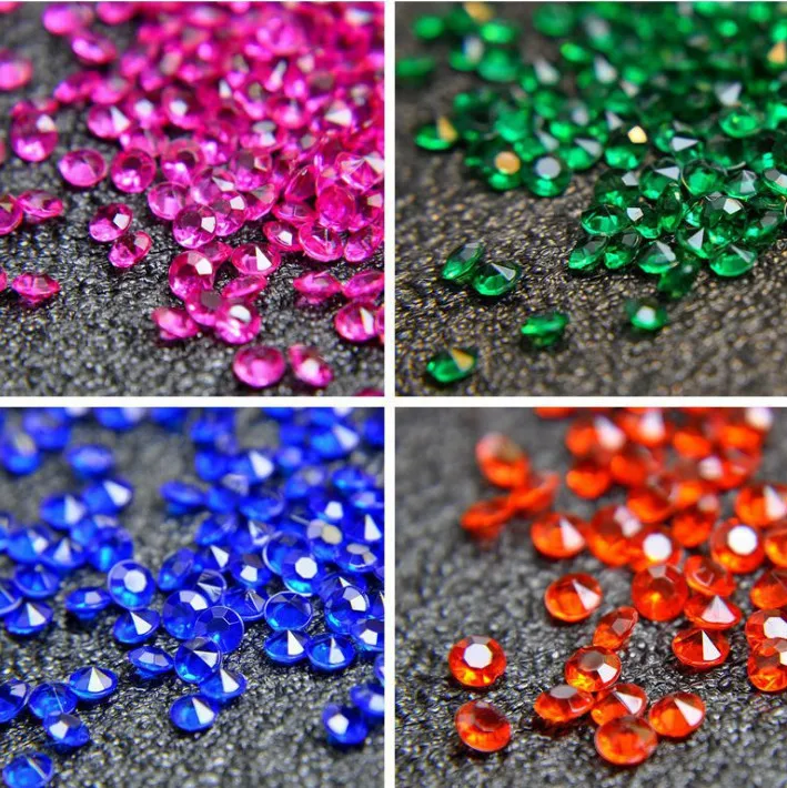 MEYA 4,5 мм прозрачный акриловый наконечник, бриллианты россыпью, бусины в коробке