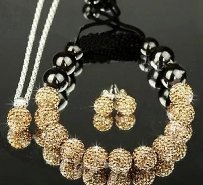 10 мм оптовая продажа новинка набор из смешанных кристаллов браслет серьги