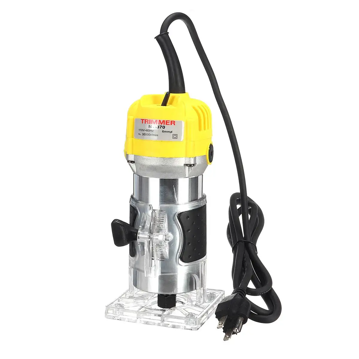 110V 2200 Вт 1/4 ''30000 об/мин Электрический ручной триммер дерево ламинат ладони маршрутизатор Столярный набор отделки дерева машина для резки и резьбы инструмент - Цвет: 110V