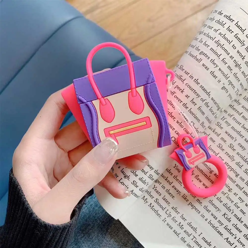 Модные 3D сшивание конфеты Tote Bluetooth беспроводная гарнитура Набор силиконовый чехол для гарнитура для airpods защитные противоударные чехлы