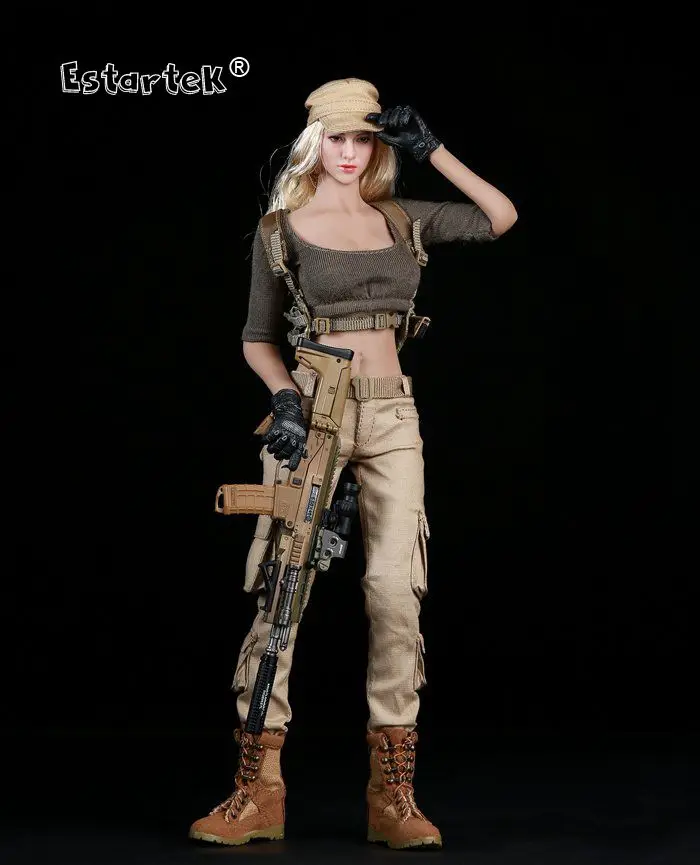 Estartek Fire Girl FG010 1/6 женский шутер комплект армейский зеленый черный Версия для 12