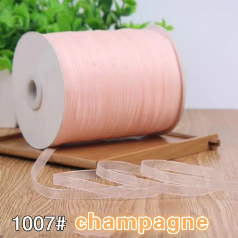 Лидер продаж декоративная органза цвета шампанского 6 мм 10 метров|ribbon ribbon|diy