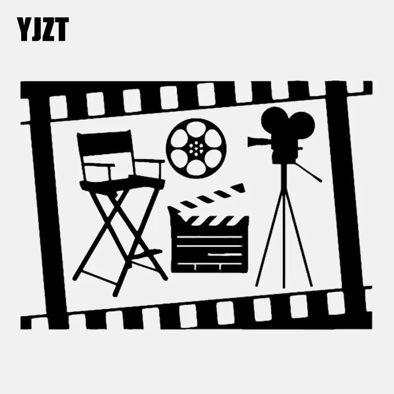 YJZT 15 5 см * 11 крутая кинопленка в рулоне виниловая черная/серебряная Автомобильная