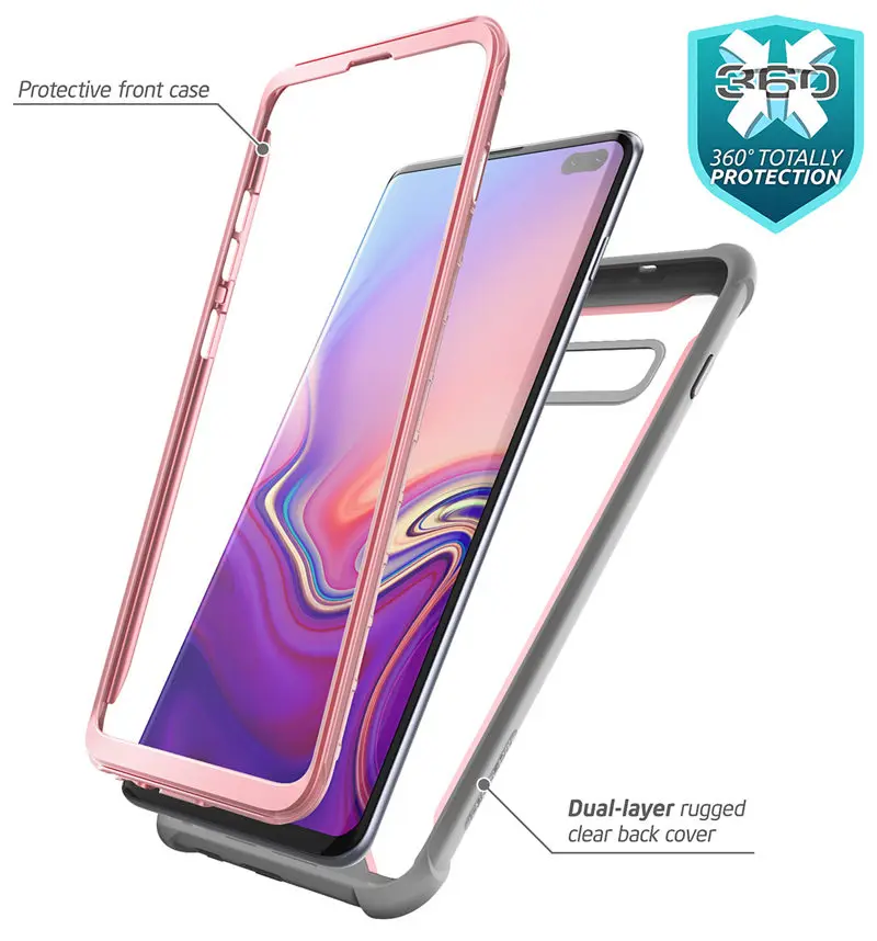 Для samsung S10 Plus чехол 6,4 Ares прочный Чехол на весь корпус со встроенной защитной пленкой [не совместим с датчиком отпечатков пальцев]