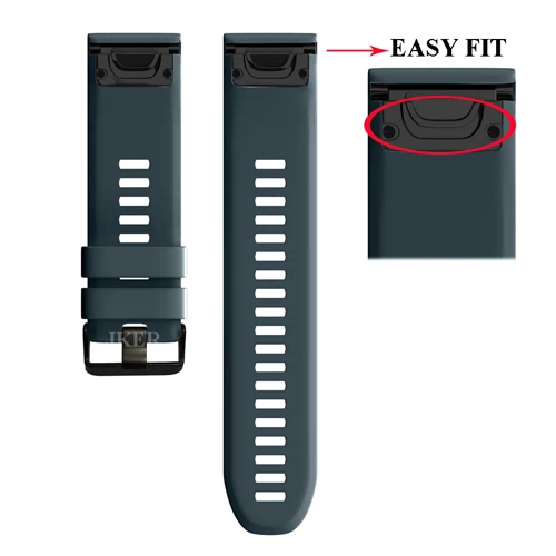 Navy 22 26 мм Quick Release EasyFit силиконовый ремешок для часов Ремешок для Garmin Fenix 5X5 5 Plus 3 3HR S60 D2 Mk1 Tactix Bravo ремешок для часов - Цвет: Navy
