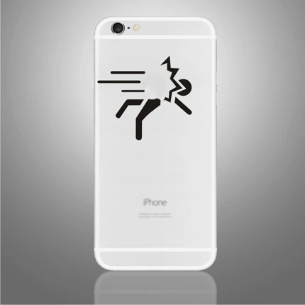 For iPhone 6 B W(32) Виниловые наклейки для iPhone 6/6 Plus для iPhone 7/8 Plus забавные частичные наклейки для iPhone 7/8 X/XS черные наклейки - Цвет: For iPhone 6 B W(32)