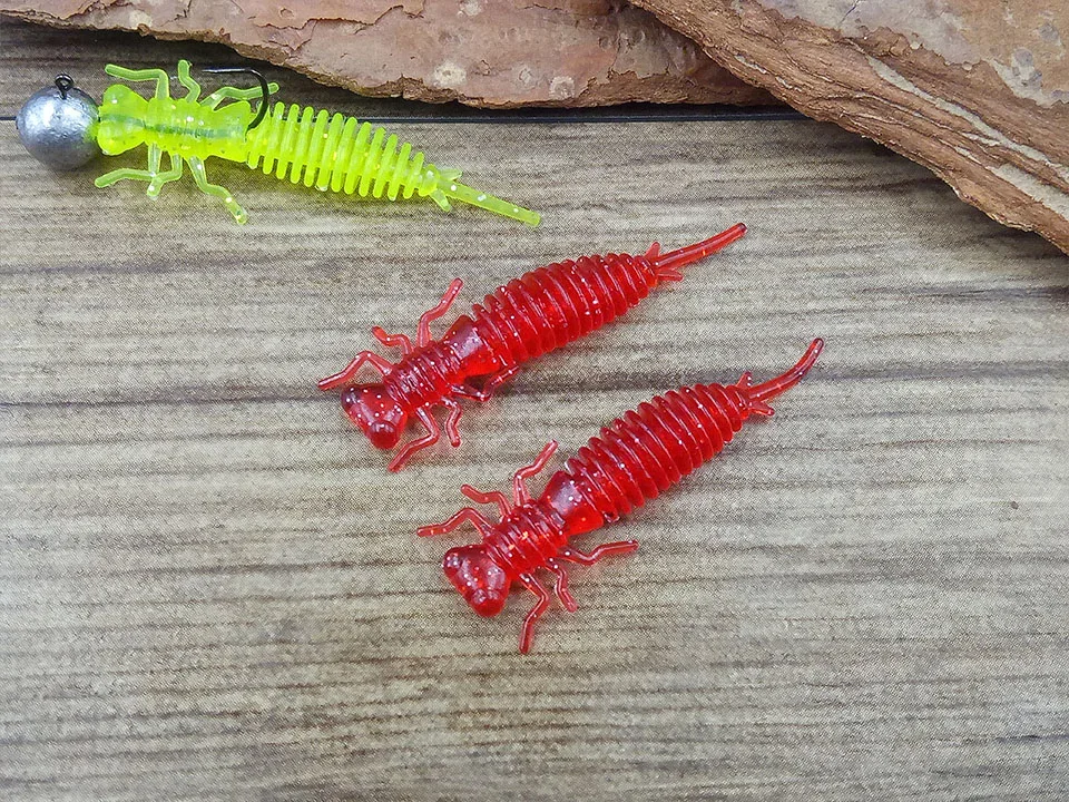 WALK FISH 10 шт./лот личинка мягкие приманки 35 мм 50 мм Искусственные приманки рыболовный червь силиконовый бас Щука Гольян Swimbait отсадочные приманки
