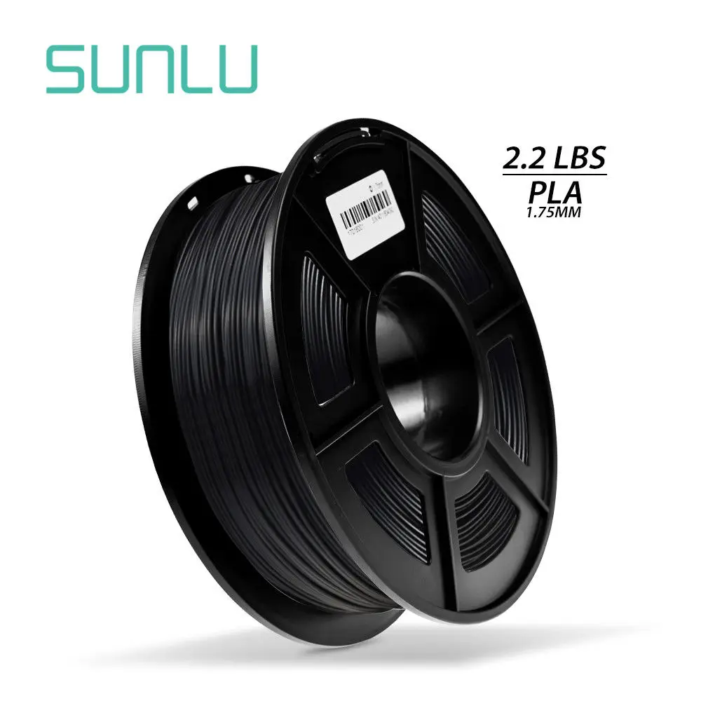 PLA-BLACK Sunlu 1,75 мм PLA/PLA+ нить для 3d принтера фунтов 1 кг полноцветная для образования технология "сделай сам" коммерческий дизайн - Цвет: PLA-BLACK
