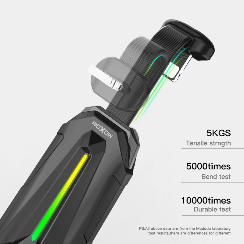 MOXOM type-C USB кабель для iPhone X XR XS Max 8 7 6 Plus Кабель для быстрой зарядки для iPhone 5S 5 кабели для мобильных телефонов