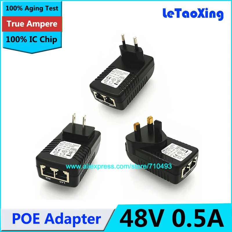 CCTV 48 V 0.5A 24 ватт POE настенная вилка Poe инжектор Ethernet адаптер Ip камера PoE телефон