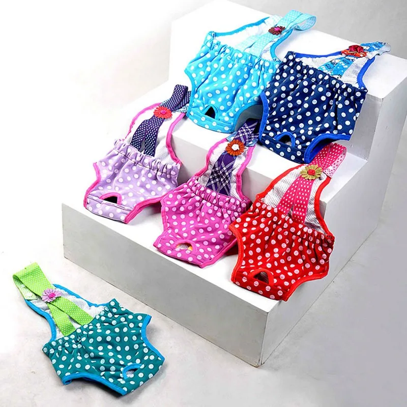 Милые хлопковые комбинезоны одежда для собак регулируемые подгузники разные