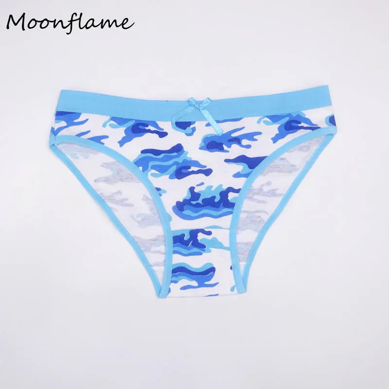 Moonflme 3 шт./лот женское нижнее белье с принтом женские хлопковые трусики M L XL 89153