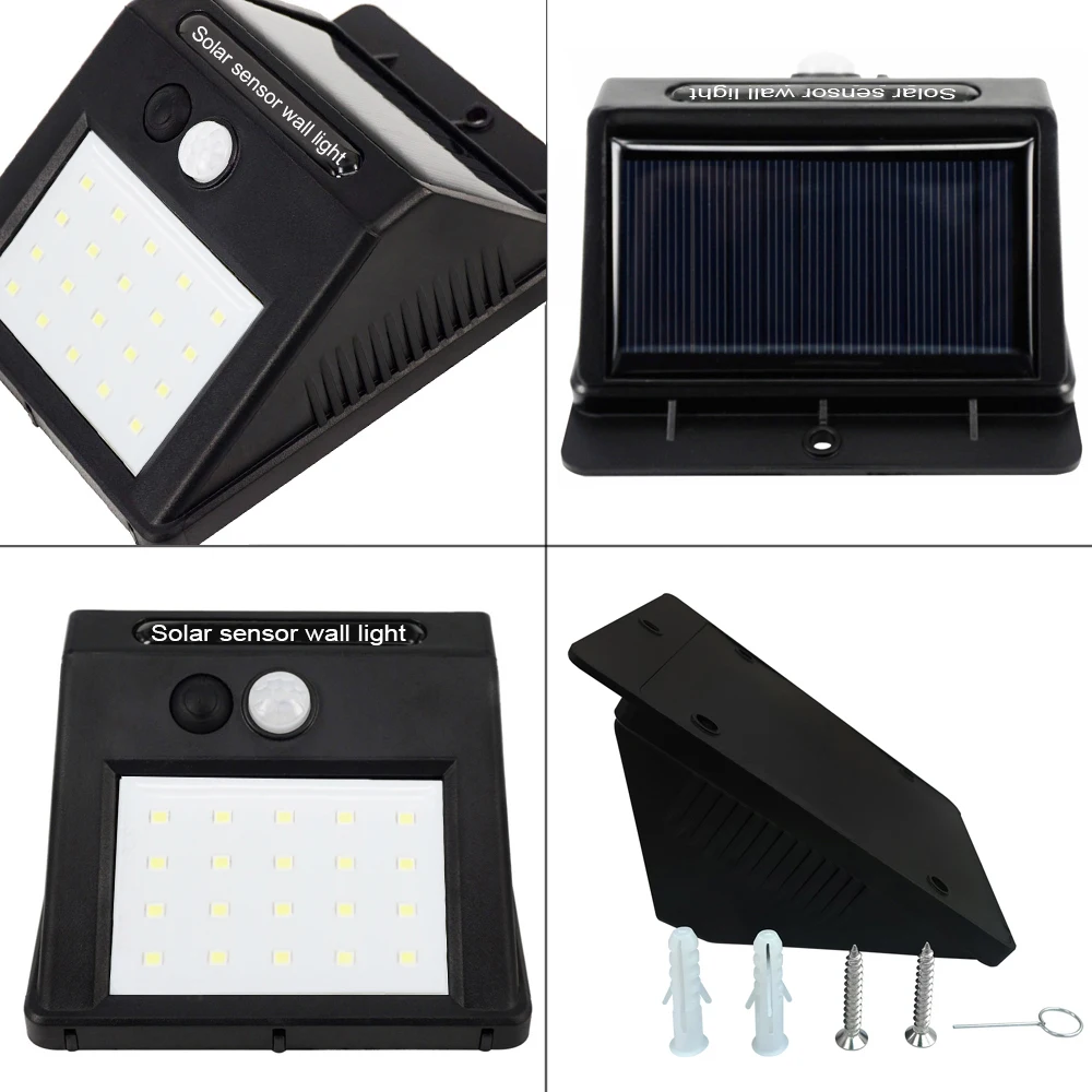 Outdoor 20LED 3 mode Solar Powered Light Bulb PIR Motion Sensor System Waterproof Garden Street Pathway Lamp Wall Lighting | Освещение