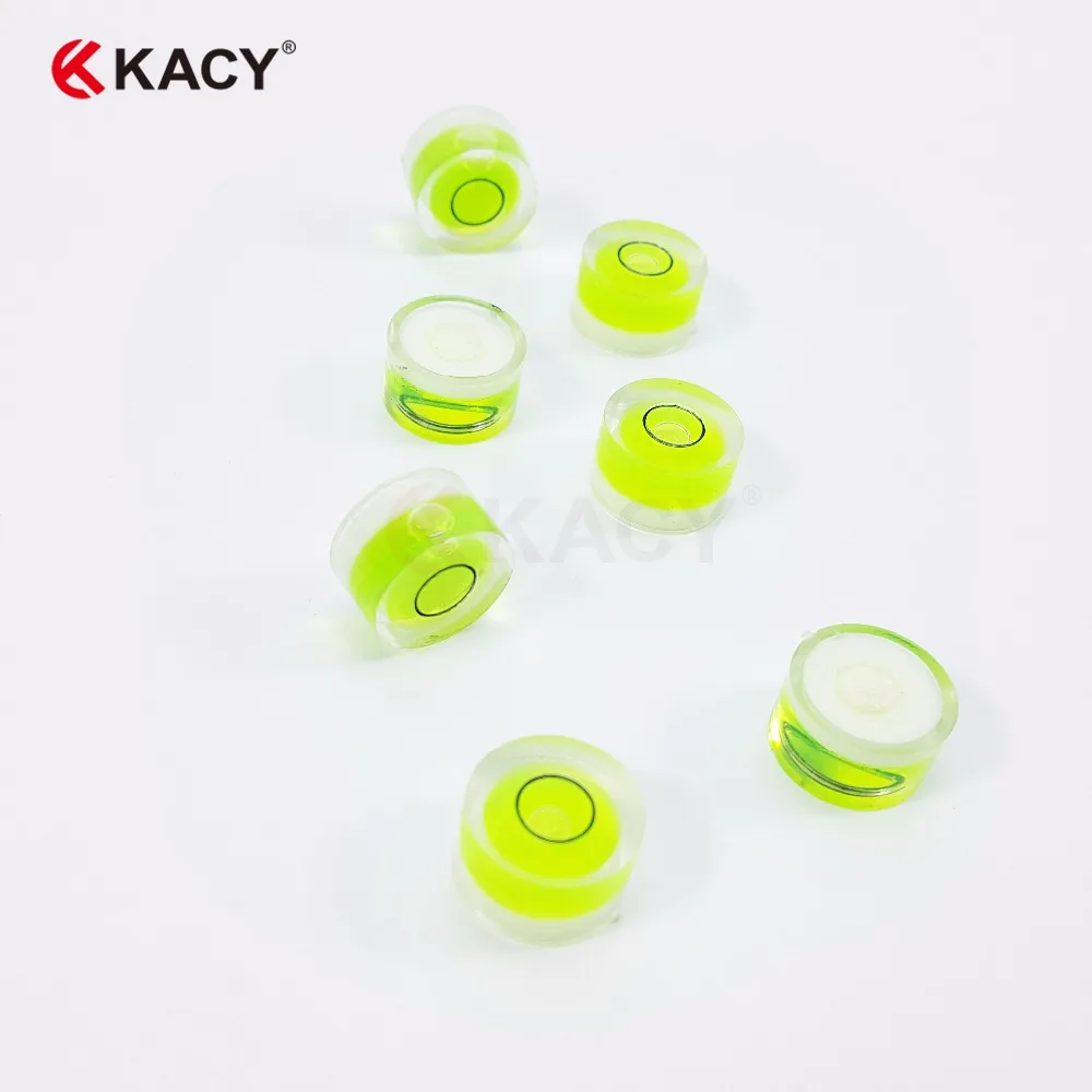 Kacy 18x 9 мм Бесплатная доставка пластиковый круглый флакон пузырьковый уровень и