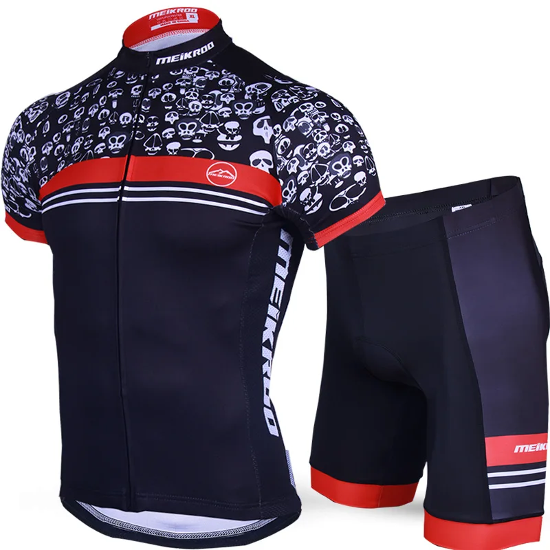 Комплект дышащей велосипедной одежды с рисунком скелета для мужчин одежда