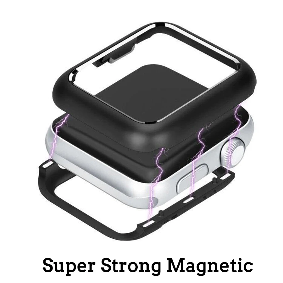 Магнитный чехол-бампер для Apple Watch Series 4 3 2 1 40 мм 44 iWatch 42 38 Металлические Магнитные