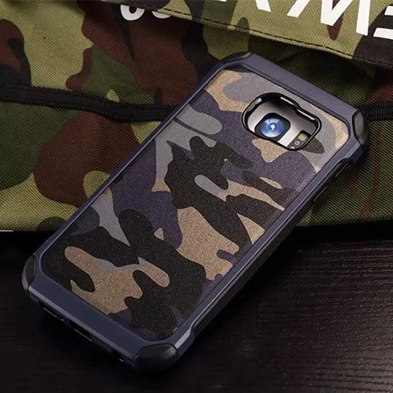 Для Samsung S7 Чехол ударопрочный ТПУ и Жесткий ПК камуфляж Броня чехол для Galaxy Edge S8 S9