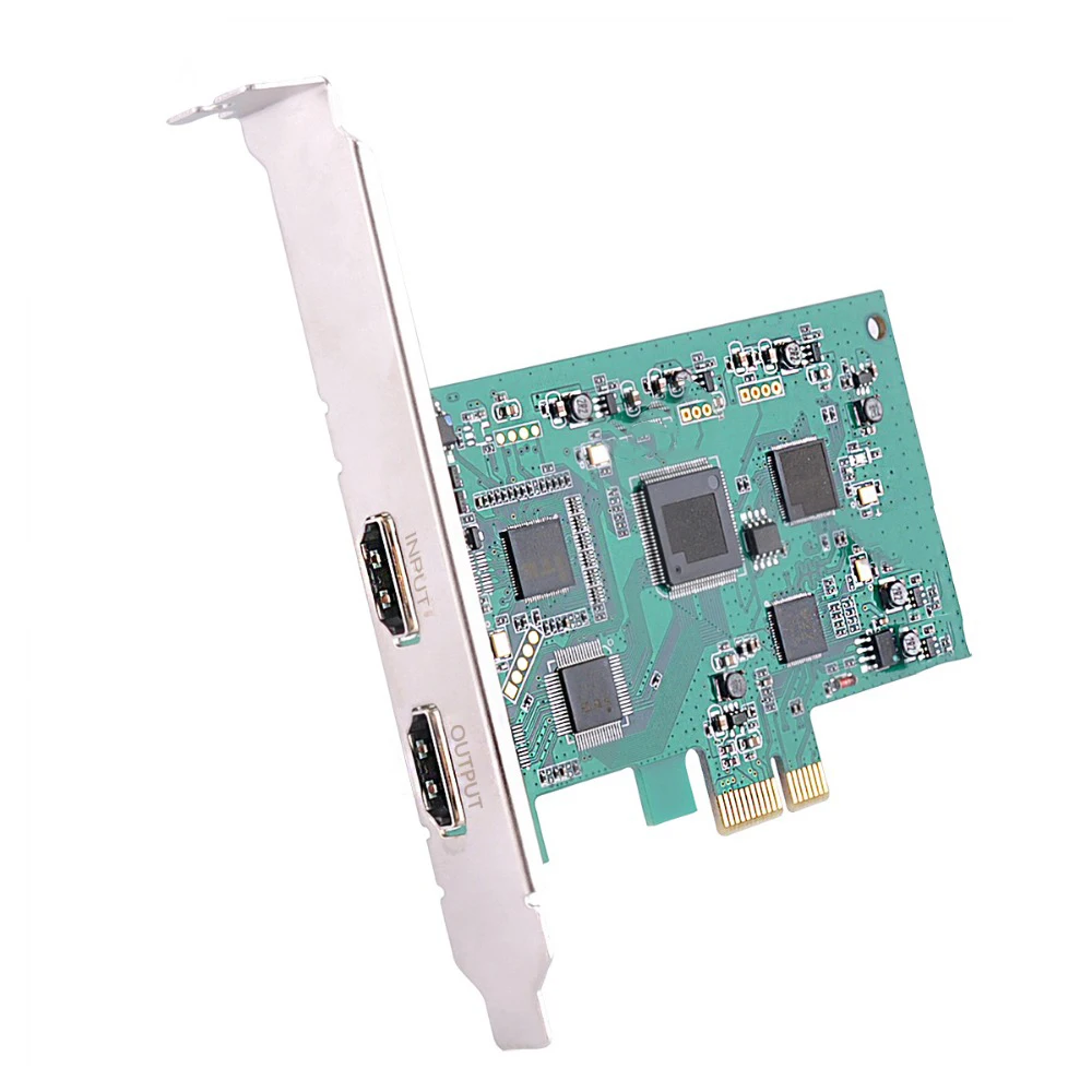 4K HDMI PCIE Карта видеозахвата HD видеозапись передача через 1080p 60pfs игра встречи прямой трансляции потокового+ HDMI кабель