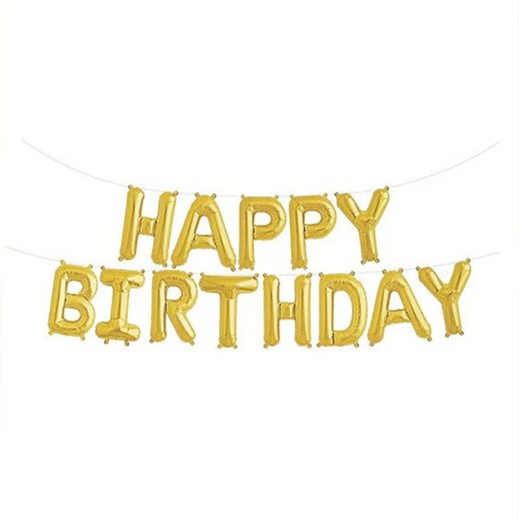 Gold birthday ballon LAPHIL синий розовый бумажный баннер с днем рождения гирлянда латексный воздушный шар "Конфетти" День Рождения украшения дети взрослые вечерние сувениры - Цвет: Gold birthday ballon