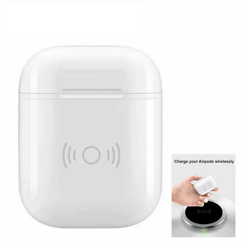Хоббилан беспроводной чехол для зарядки для Airpods QI Стандартный беспроводной зарядный приемник крышка совместима с любым беспроводным зарядным устройством d20