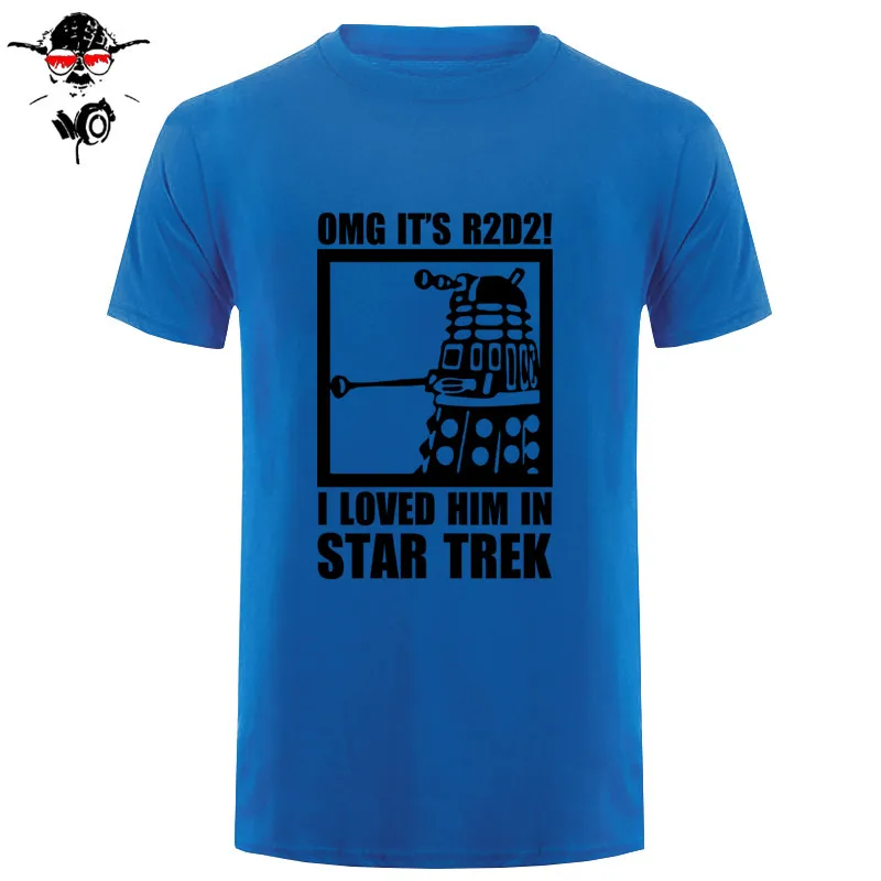 Новая летняя забавная футболка OMG It's R2D2 далек Звездные войны Dr Who Trek хлопковая футболка для мужчин - Цвет: 27