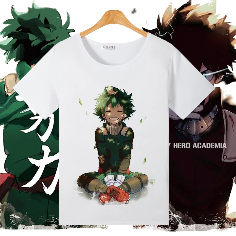 Футболка для косплея моя геройская Академия Izuku Midoriya Bakugou Katsuki летняя футболка