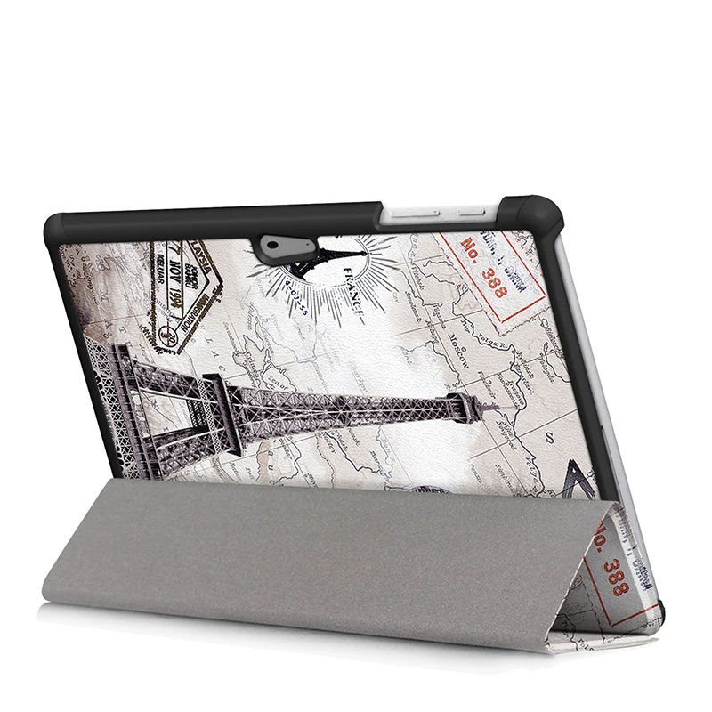 Чехол для microsoft Surface Go 10 дюймов защитный кожаный чехол+ кожа три раза смарт откидная крышка ударопрочный чехол для планшета
