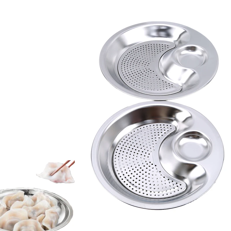 Круглый поднос из нержавеющей стали для суши|Блюдца и тарелки| |