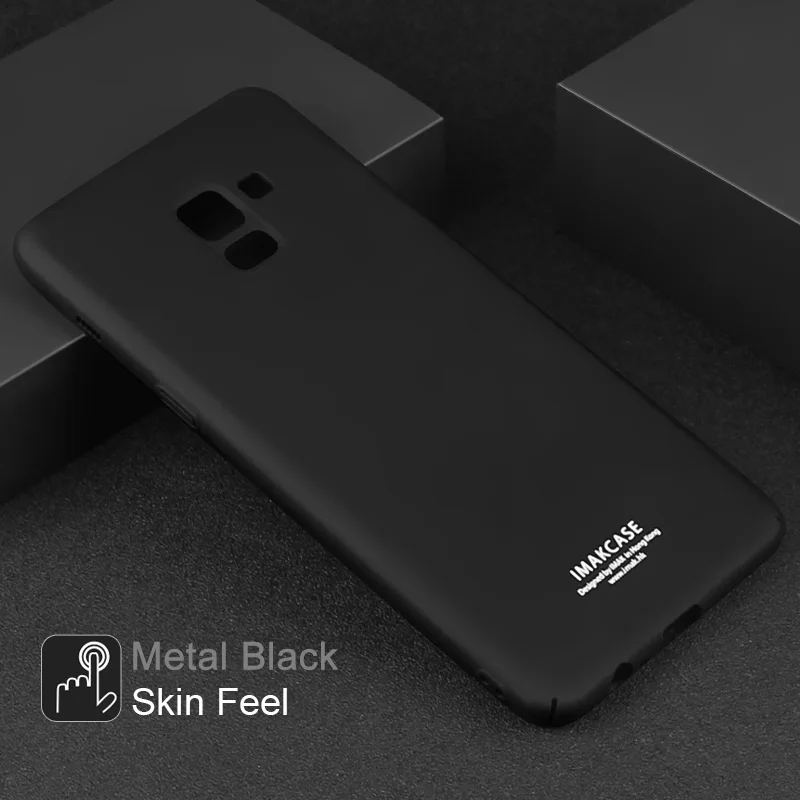 Новинка, чехол IMAK Для samsung Galaxy A8+, высококачественный матовый чехол для samsung Galaxy A8 plus, шт., Твердый Чехол - Цвет: Metal Black