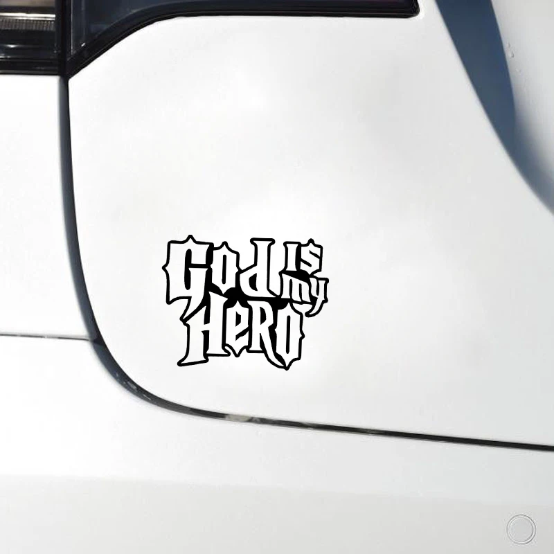 QYPF 11 5 см * 9 1 модный God Is My Hero виниловое украшение автомобильная наклейка черное