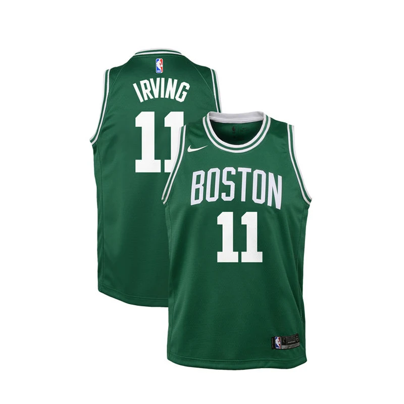Оригинальный NBA Майки молодежи Бостон Селтикс № 11 Ирвинг Nike зеленый значок