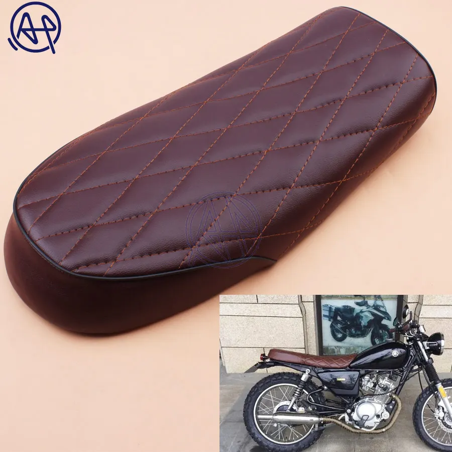 Винтажное коричневое сиденье для кафе и гонщика GN CG CB200 CB350 CB400SS CB500 CB750 SR400 SR500 XJ XS