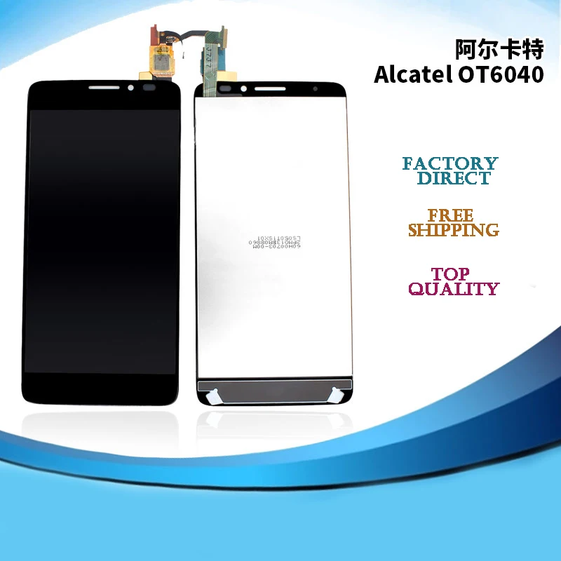 100% протестирован для Alcatel 6040 ЖК-дисплей с сенсорным экраном дигитайзер сборка OT6040