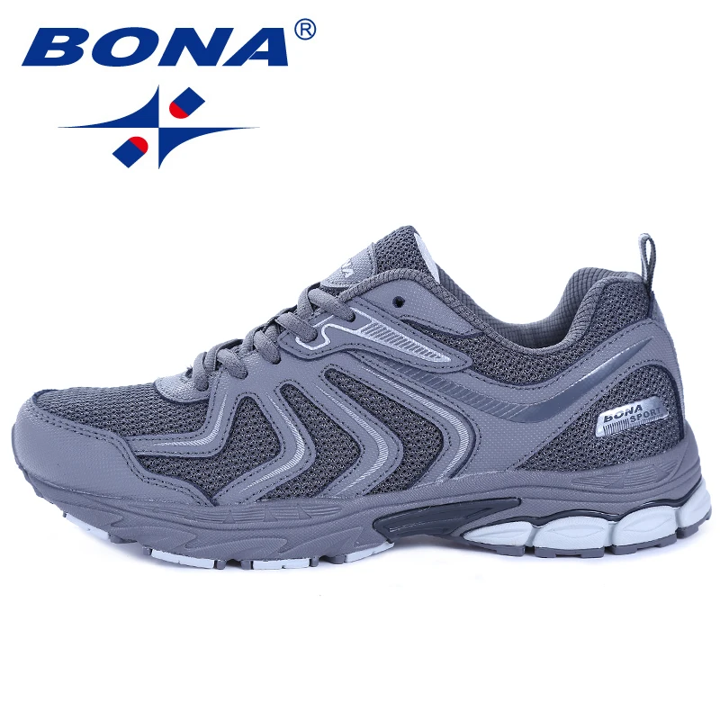 BONA New Arrival Hot Style Men Running Shoes Lace Up Breathable Comfortable Sneakers Outdoor Walking Footwear Men Free Shipping