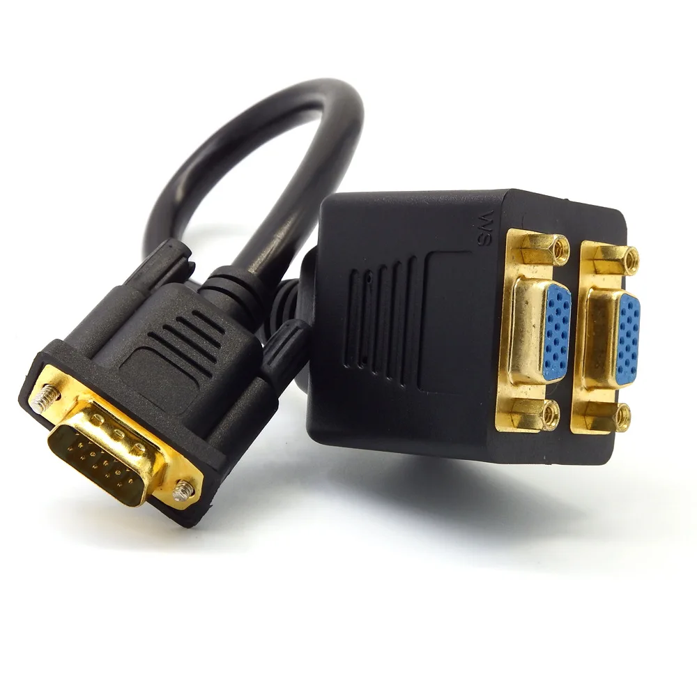 Разветвитель VGA 2 в 1 для HDMIVGA аудио преобразователь высокой четкости адаптер