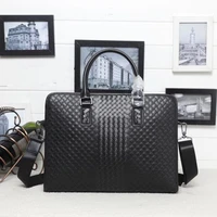 kaisiludi leather braided handbag cows bag briefcase leisure single shoulder slant computer handbag