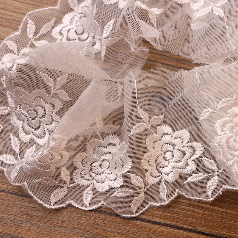 2yard 7-16cm White Lace Ribbon Handmade Trim Patchwork Material DIY Garment Sewing Accessories | Дом и сад