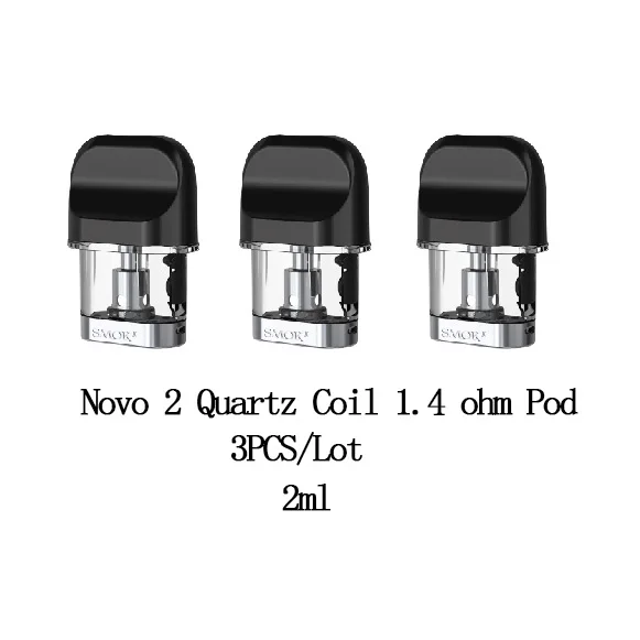 3 шт./лот SMOK Novo pods керамический/сетчатый/MTL/кварцевый Pod 0 8/1/1.2/1.4/1.5ohm 2 мл бак для