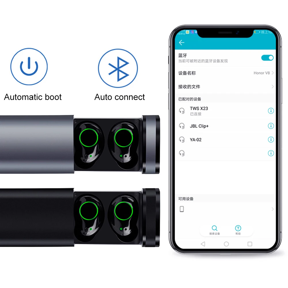 Ollivan X9 TWS Bluetooth наушники Bluetooth 5,0 настоящие Беспроводные наушники с зарядной коробкой HIFI басы сенсорные наушники