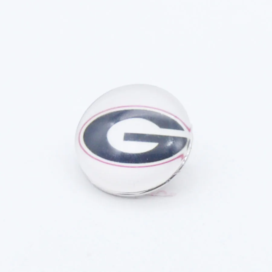 18mm Кнопки NC-Джорджия бульдоги амулеты сменные кнопки браслет баскетбольные фанаты подарок пати день рождения - Окраска металла: 18mm