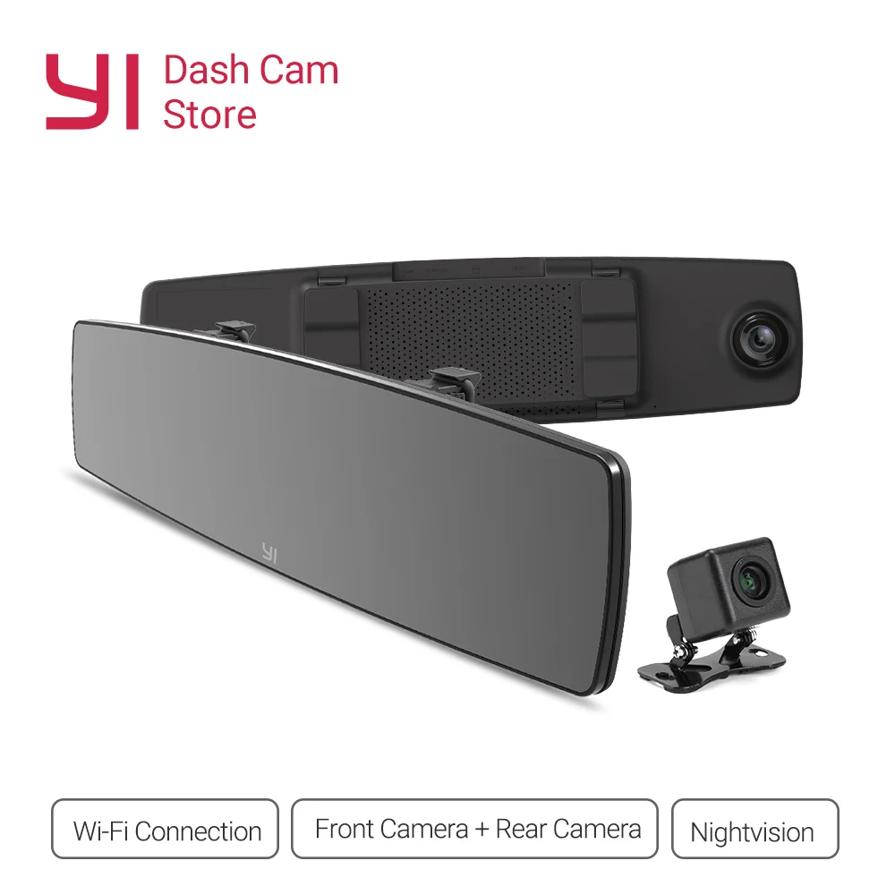 YI Dash Cam сенсорный Экран спереди заднего вида HD Авто Видео Видеорегистраторы для