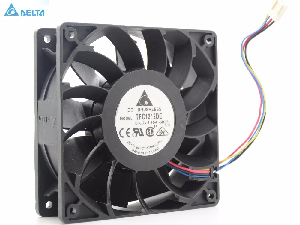 Для Delta Electronics 12 см 120 мм 1238 12038 120*120*25 PWM Fan TFC1212DE 252CFM vs PFB1212UHE самый мощный сервер