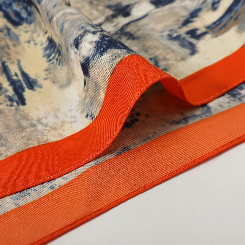 

[FEILEDIS] 2019 Women Large Shawls Print Stoles Square Bandana Luxury Brand Kerchief Scarf Female High quality soft scarf AS0507