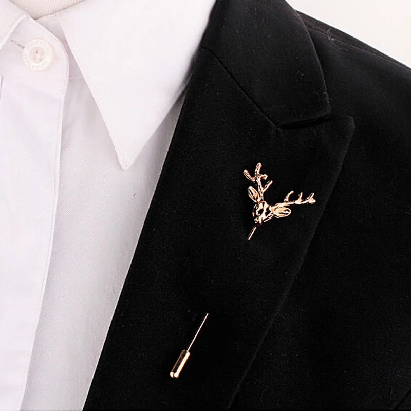 

Factory Price Unisex Brooch Deer Head Pin Brooches