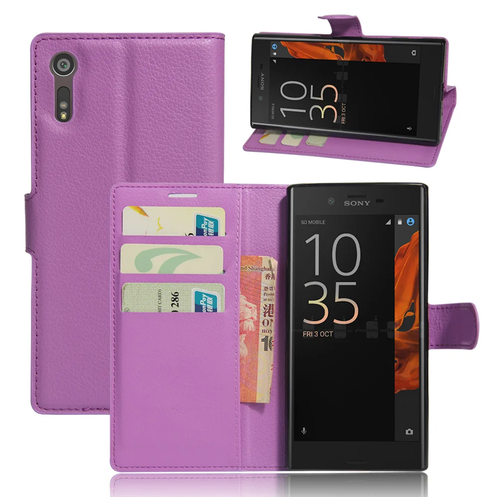 Модный чехол-Кошелек из искусственной кожи для Sony Xperia XZ защитный чехол с откидной