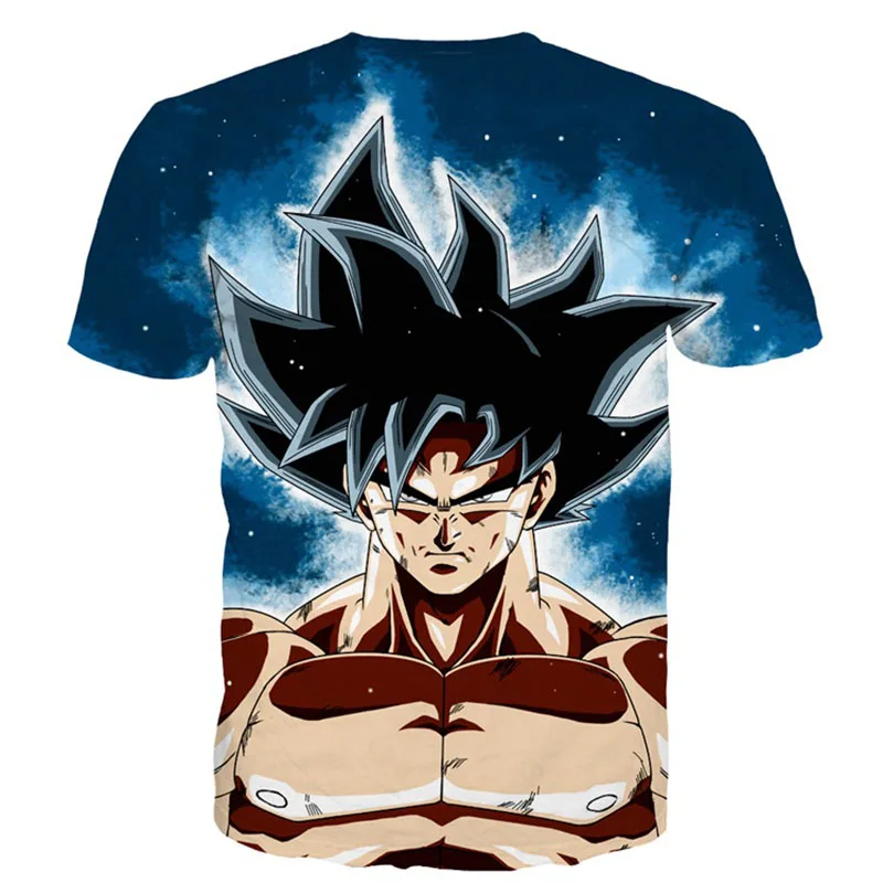 Дети мультфильм Dragon Ball Z 3D футболки Повседневное Топы корректирующие короткий