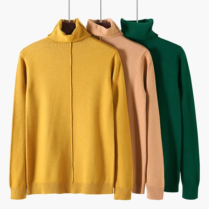 

New Fashion Spring High Collar sweater bottom knitted sweater woman's Pull Over Sweater