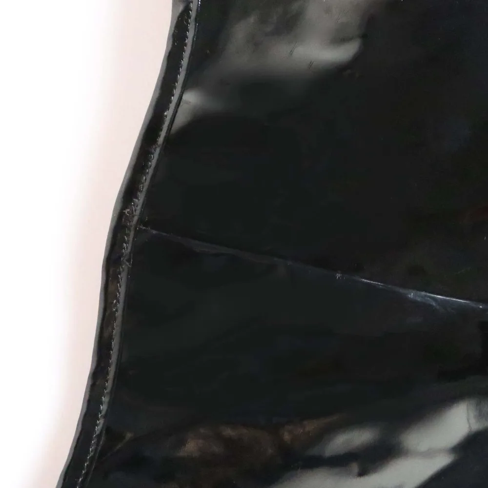 Плюс размер сексуальный черный виниловый пвх плюшевый боди из искусственной