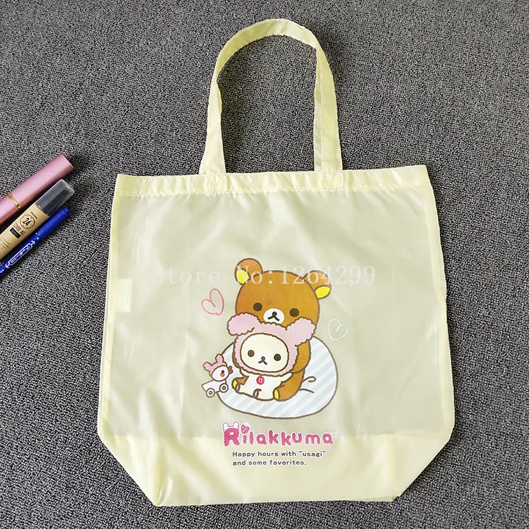 Новая мода Rilakkuma Девушки Женщины Складные хозяйственные сумки для детей Подарки